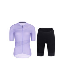 RIVANELLE Cycling short sleeve jersey and shorts - GLAMOR - black/purple
